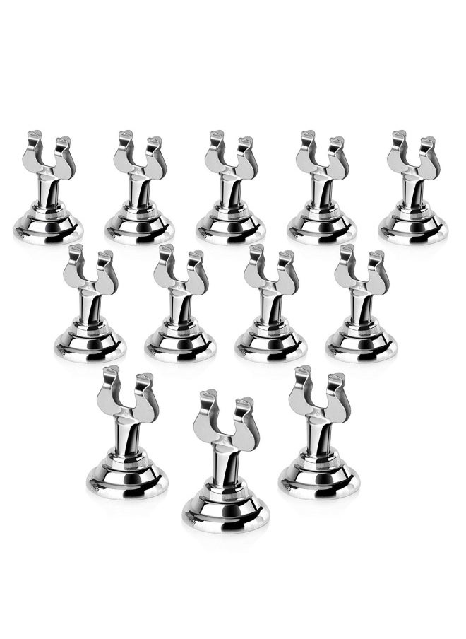 New Star Foodservice New Star 23428 Mirror Chrome Finish Table Menu Card Holder  1.5-Inch  Set Of 12  - Image 1