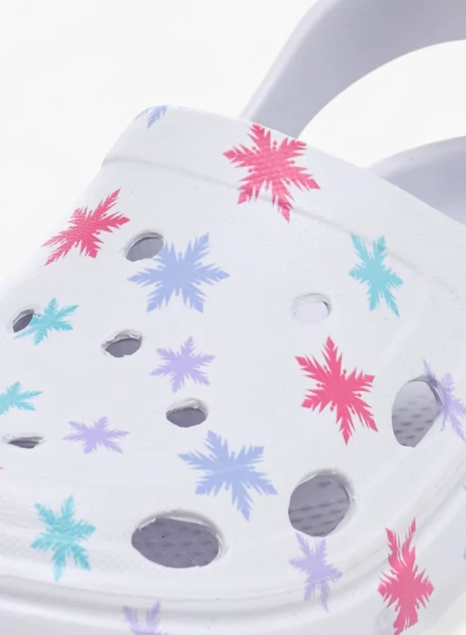 Aqua Girls Printed Clogs With Backstrap
