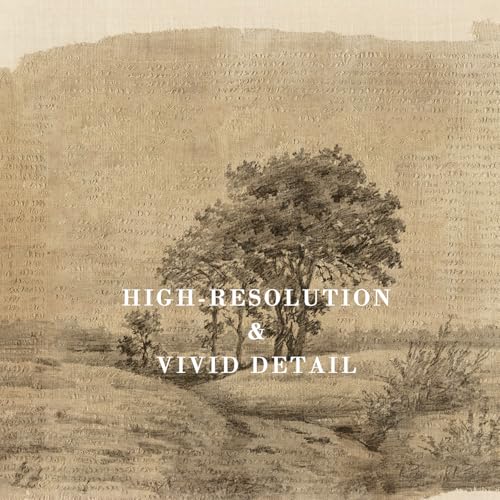 Kizbok Neutral Wall Art Decor Vintage Tree Sketch Canvas Prints Rustic Neutral Brown Tones Nature Drawing Oil Painting, Moody Antique Landscape Art Pictures for Bedroom, Farmhouse Wall Decor for Bathroom Home(8" x 10"-UNFRAMED) - Image 2