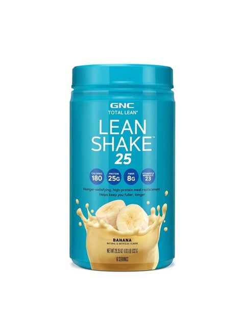 Total Lean ; Lean Shake 25 Protein Powder ; Highprotein Meal Replacement Shake ; Banana ; 16 Servings