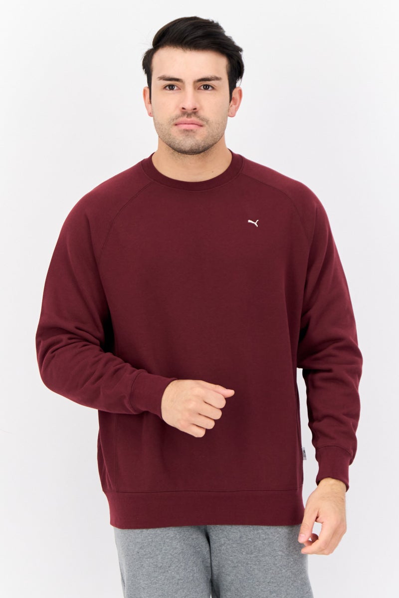PUMA Men Sportswear Fit Long Sleeves Outdoor Sweatshirt, Maroon  - Image 1