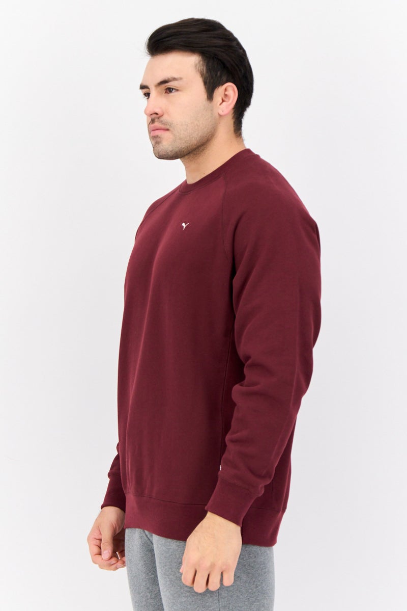PUMA Men Sportswear Fit Long Sleeves Outdoor Sweatshirt, Maroon  - Image 2