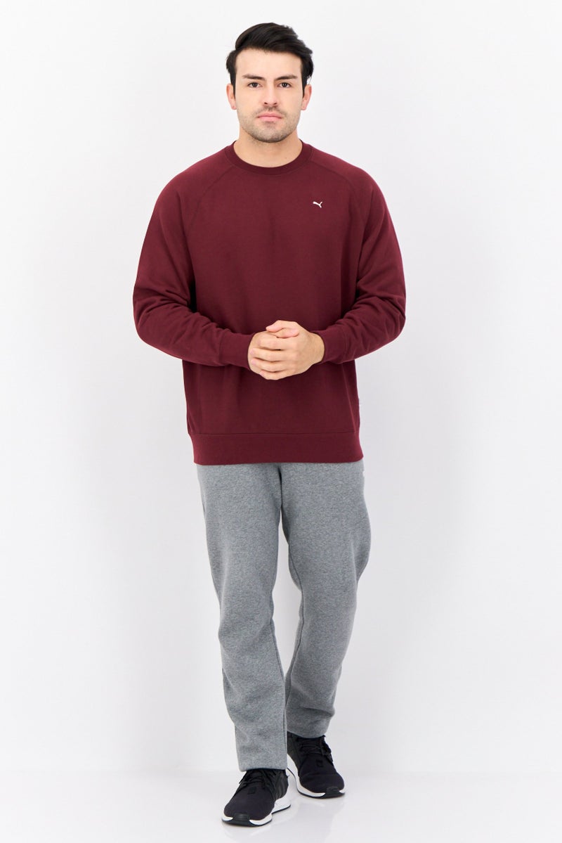 PUMA Men Sportswear Fit Long Sleeves Outdoor Sweatshirt, Maroon  - Image 3