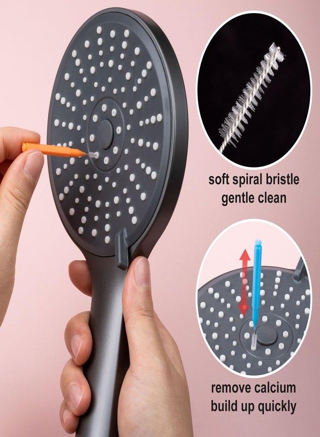 CustomyLife 15pcs Shower Head Cleaner Picks, Small Gaps Hole Anti Clogging Showerhead Cleaner Tool, Shower Nozzle Cleaning Brush for Household Bathroom Crevices- Blue & Orange - Image 4