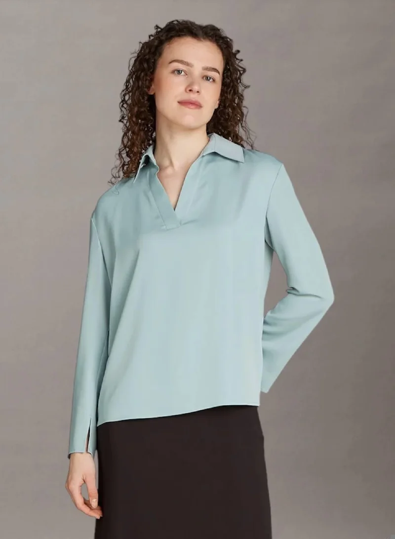 Recycled Long-Sleeved Blouse