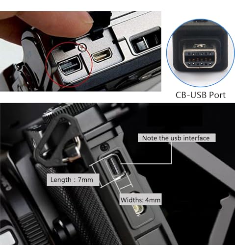 AlyKets USB Camera Data/Charge Cable Cord Replacement CB-USB5/USB6/USB8 Battery Charger for Olympus TG Series TG 830 TG860 TG-2, TG-310, TG-320, TG-610,  C-170 C-180 C-480 C-500,Pen-E Series,Traveller Series - Image 3