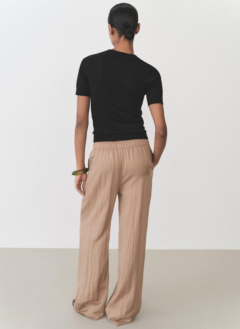 MANGO Short-Sleeved Fine-Knit Sweater  - Image 2