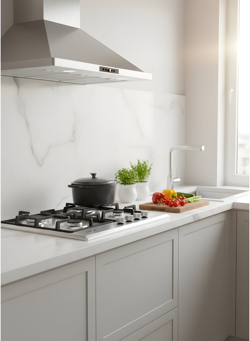 Kumtel Built-In Gas Cooker - Size 60 cm - 4 Burners - Full Safety - Turkish - Steel - M6-40BF/H - Image 4