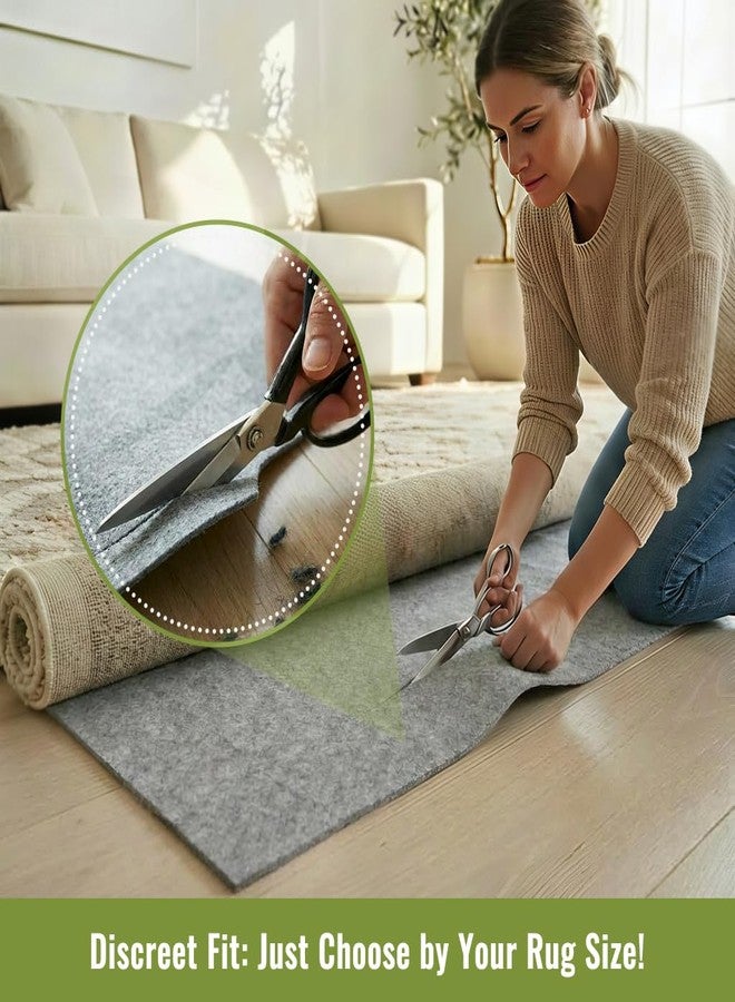 كومفي باد - وسادة سجاد فاخرة من اللباد بنقاط ثلاثية الأبعاد من مادة PVC على الجانب الخلفي، مقاس 2 × 3 قدم، سمك 1/6 بوصة، مانع انزلاق مبطن للسجاد، مناسب للأرضيات الخشبية والفينيل والباركيه والحجر والسجاد والبلاط، يحمي الأرضيات تحت السجاد. - Image 3