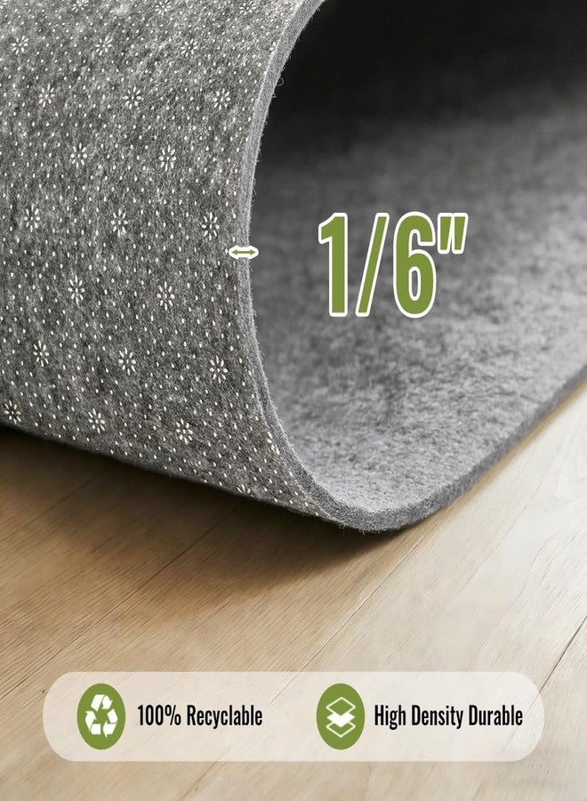 كومفي باد - وسادة سجاد فاخرة من اللباد بنقاط ثلاثية الأبعاد من مادة PVC على الجانب الخلفي، مقاس 2 × 3 قدم، سمك 1/6 بوصة، مانع انزلاق مبطن للسجاد، مناسب للأرضيات الخشبية والفينيل والباركيه والحجر والسجاد والبلاط، يحمي الأرضيات تحت السجاد. - Image 2