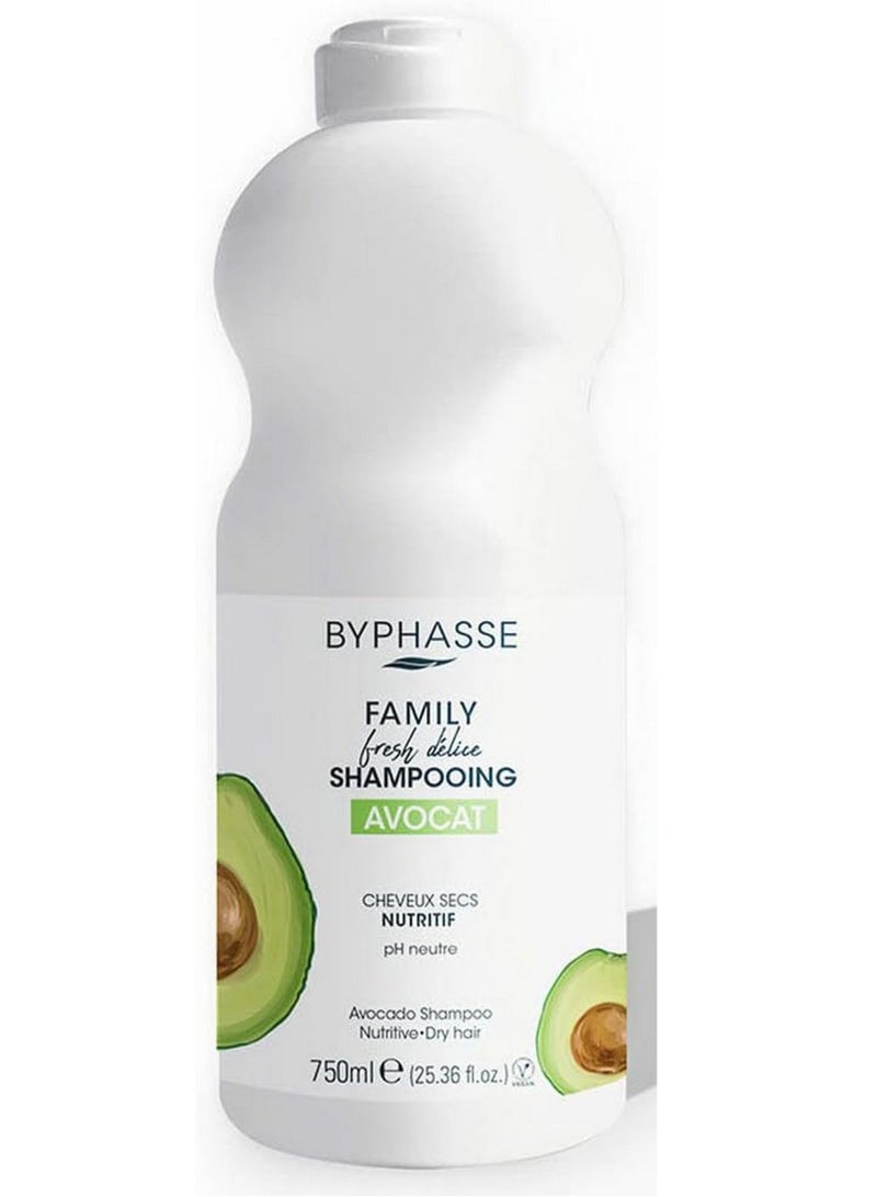 BYPHASSE Family Fresh Delice Shampoo With Avocado 850 ML