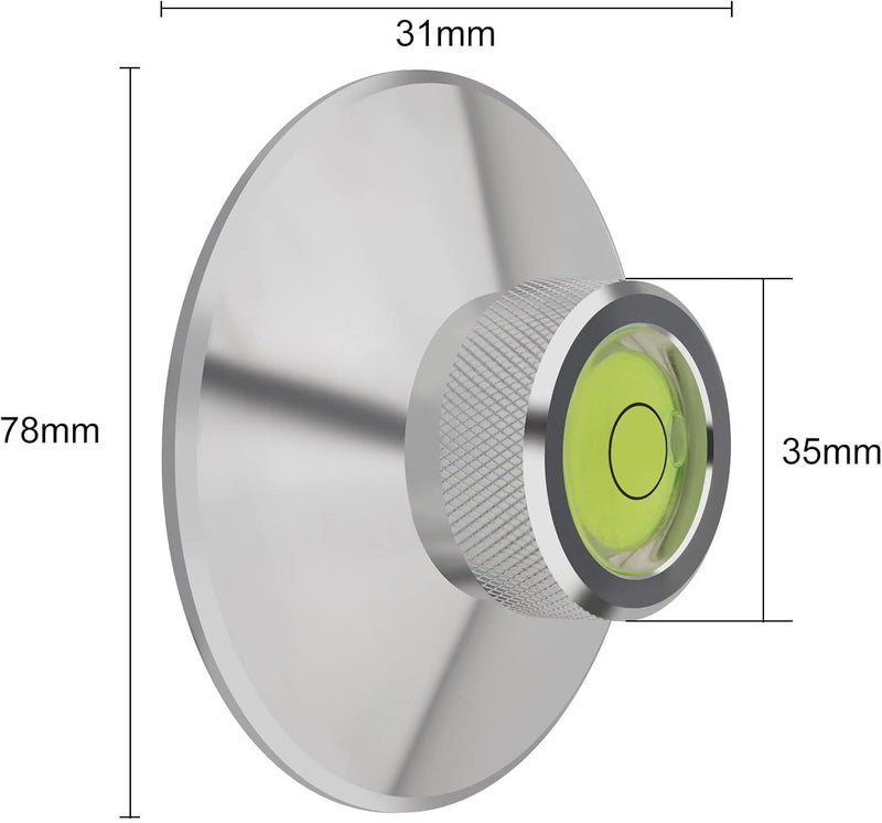 Preffair LP113/110/120 One Piece Vinyl Audio Turntable Aluminum Disc Stabilizer Record Clamp for LP Vinyl Record Player（Silver） (LP110S) - Image 2