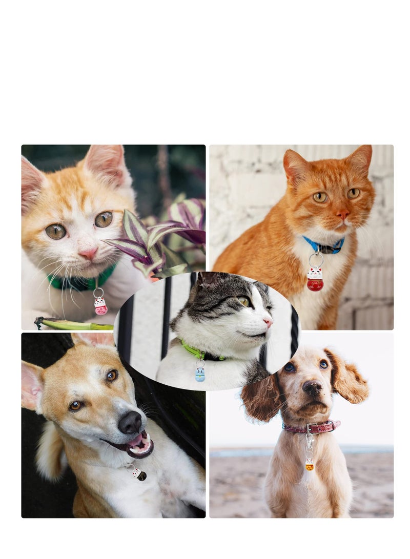 SOLARAE 6 Pack Cat Collar Bells, Lucky Cat Collar Bells Loud Dog Collar Bells for Potty Training Necklace Pendant with Free Clips Key Rings for Pet Pendant Accessories - Image 3