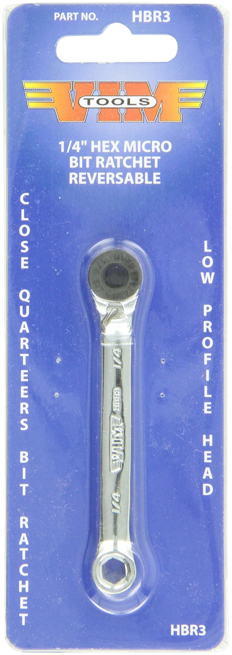 VIM Tools HBR3 Double Ended 1/4" Hex Bit Ratchet - Image 2