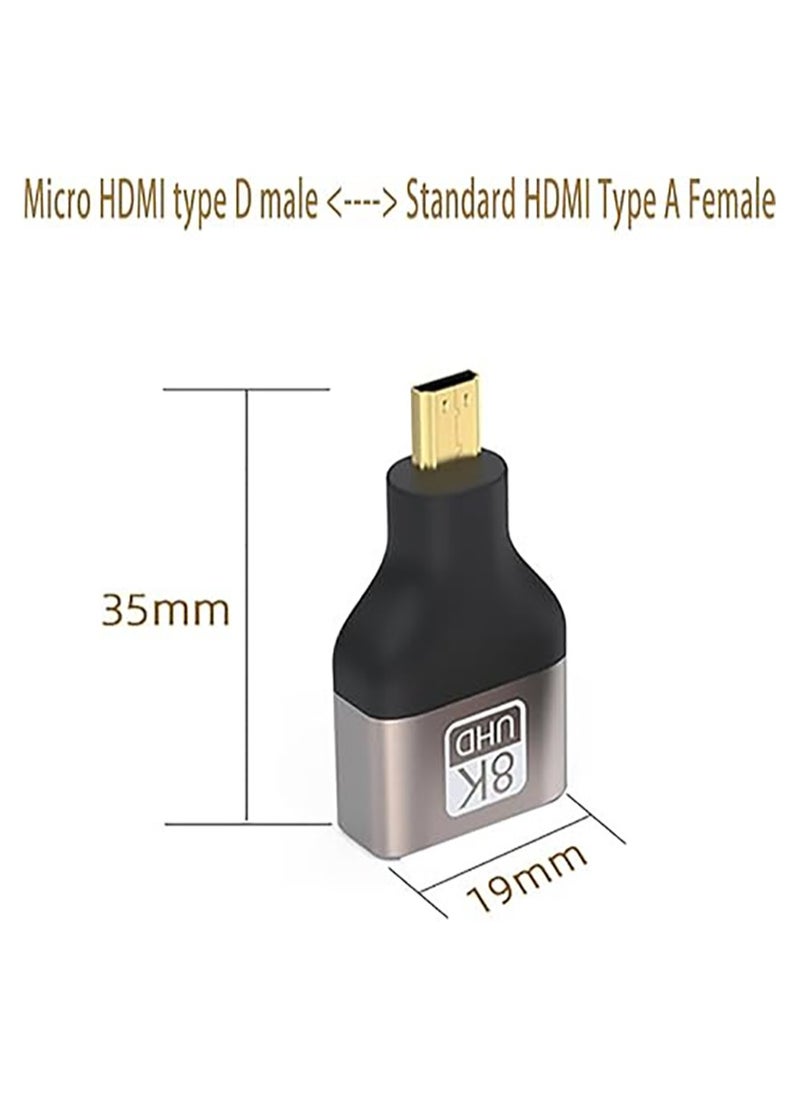 Generic HDMI A Female to D Male Adapter, Micro HDMI Type D, Extender Connector 8K for TV, Projector, Laptop, PC, PS, Xbox  - Image 3