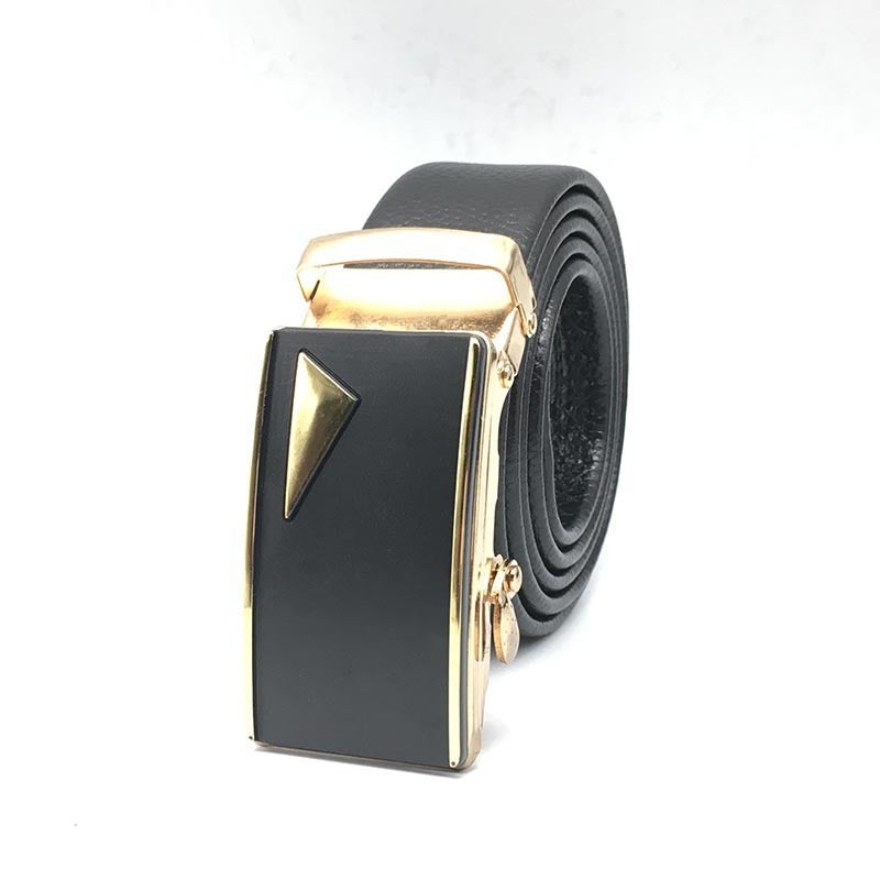 Stall to buy on behalf of mens automatic buckle belt running Jianghu stall exhibition leisure belt wholesale Iron left golden triangle hemming 