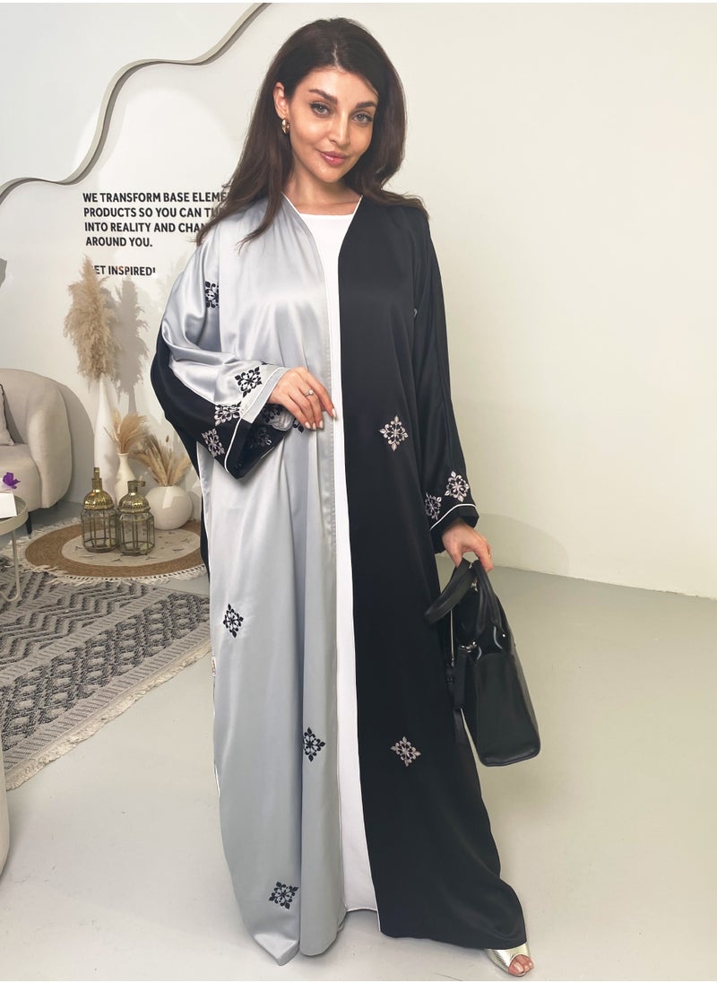 Rosette Abaya - Elegant embroidered Bisht - Image 1