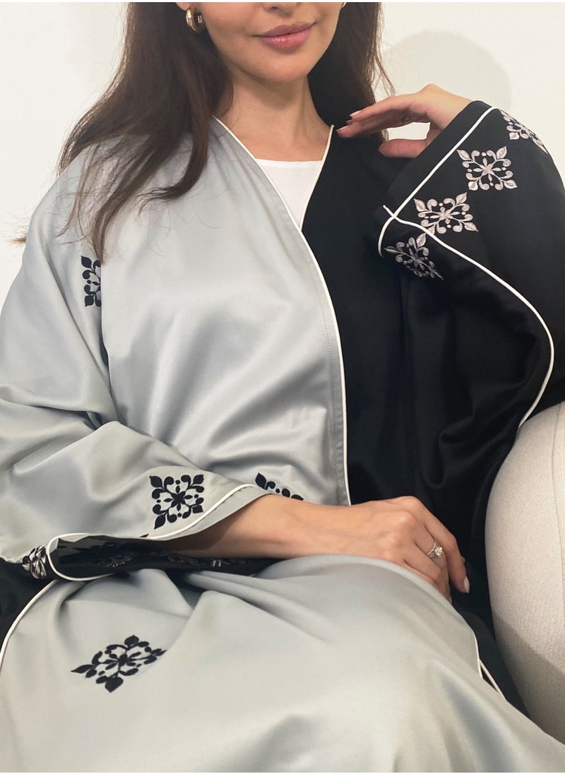 Rosette Abaya - Elegant embroidered Bisht - Image 1