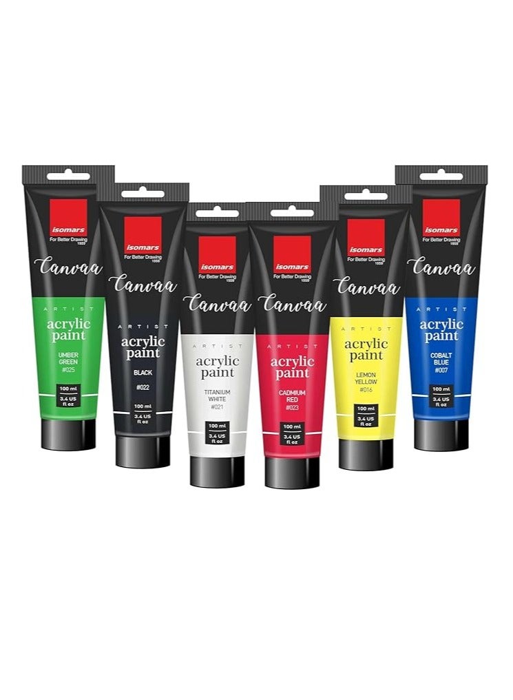 Isomers Canvaa Acrylic Paint 100ml Vibrant Pigmented & Fadeproof Colors - ARTIST SERIES - For Canvas Painting, Scrap Book, Paper Board, Wood & Terracotta Umber Green - Image 3