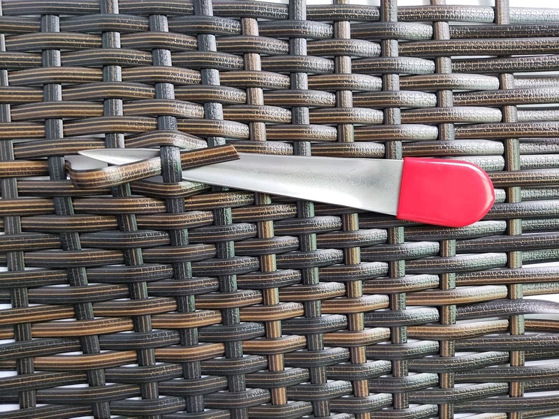 Feyart - Stainless steel wicker weaving tool, wicker processing tool with rubber sheath, patio furniture repair kit - Image 2