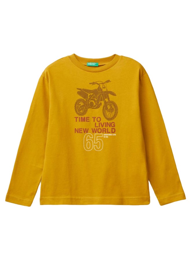 بينيتون تيشيرت أولاد مطبوع برقبة دائرية - Image 1