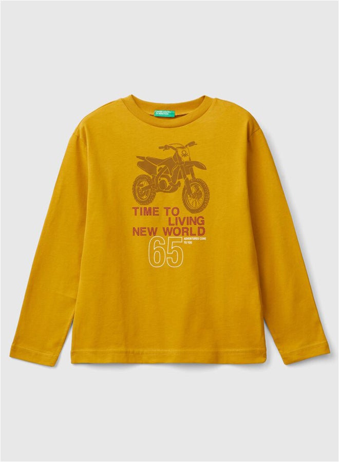 بينيتون تيشيرت أولاد مطبوع برقبة دائرية - Image 4