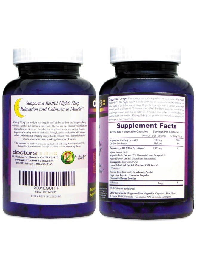 Doctors Nutra Nutraceuticals كبسولات مصل إيز PM بلس لوقت النوم - عبوة من 3 مع الميلاتونين، فاليريان، البابونج، بلسم الليمون - Image 5
