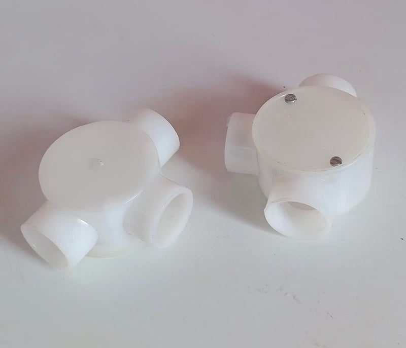 Electrical Junction Box 3 Way 34 Height 25 mm White 6 Pcs  - Image 3