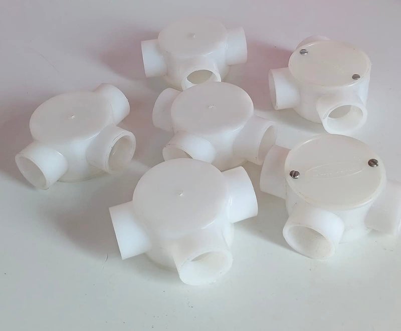 Electrical Junction Box 3 Way 34 Height 25 mm White 6 Pcs  - Image 2