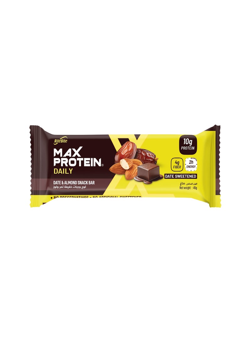 RiteBite Max Protein Date & Almond Daily Protein Bar - Image 1