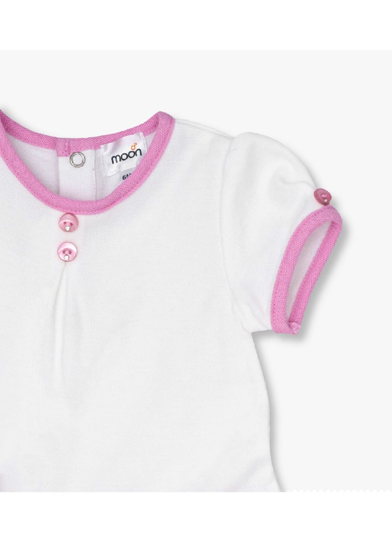 Moon MOON 100% Cotton Dress & Panties 3-6M Pink - Pink Stripes - Image 5