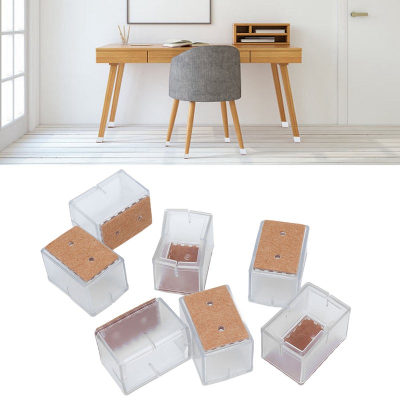 16pcs Square Silicone Chair Leg Protectors Elastic Good Mute Effect Furniture Leg Cover for Hardwood Floors - Image 3