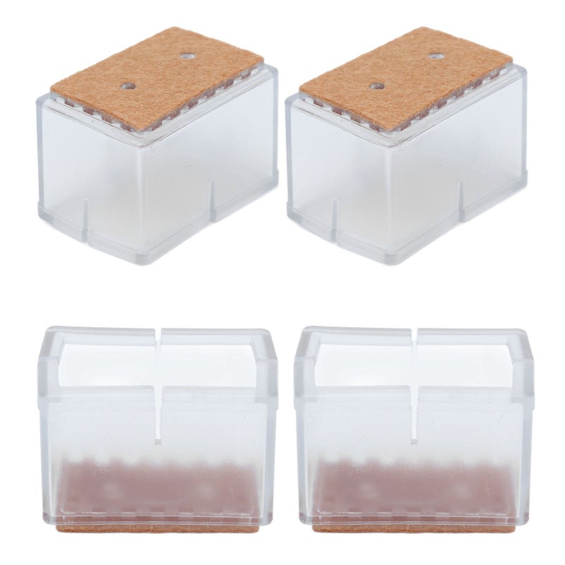 16pcs Square Silicone Chair Leg Protectors Elastic Good Mute Effect Furniture Leg Cover for Hardwood Floors - Image 1