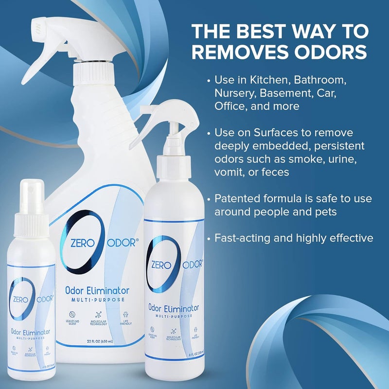 Zero Odor ZOG 1025 General Household Basic Deodorizer Kit - 3 Piece Set - Image 4