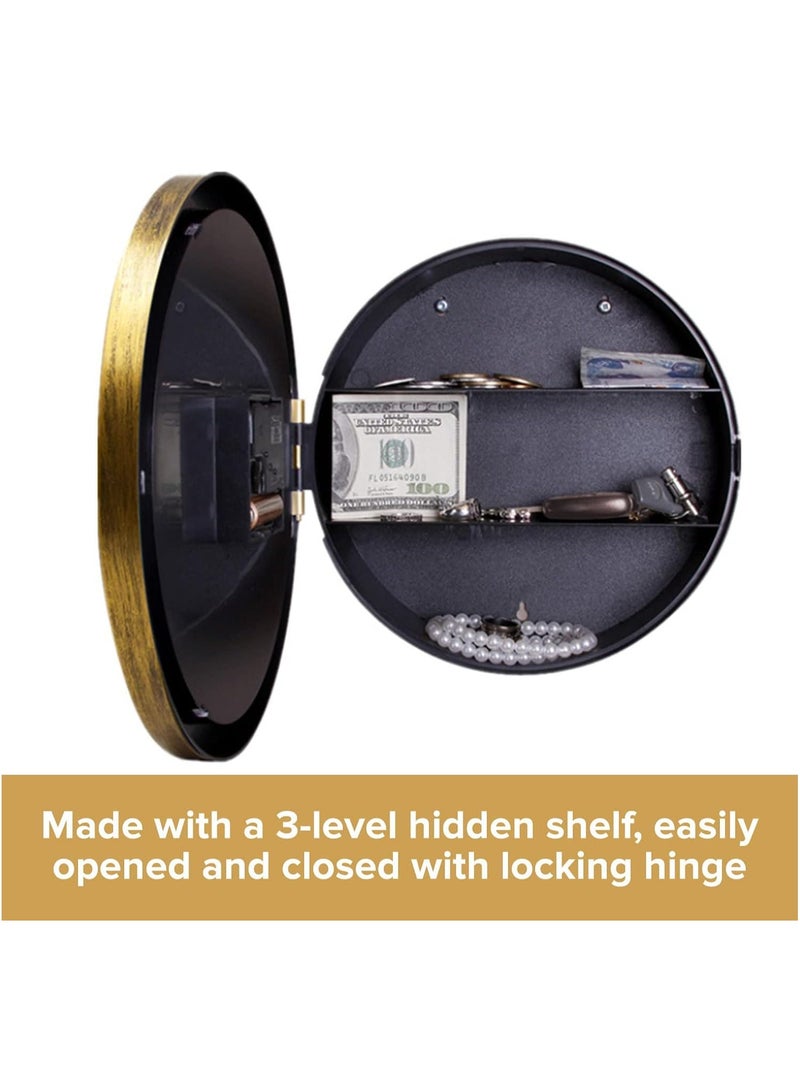 Arabest Wall Clock Safe, Wall Mount Clock with Hidden Storage Compartment, Battery Operated Wall Clock Diversion Safe with Secret Interior Storage for Jewelry, Cash, Valuables - Image 4