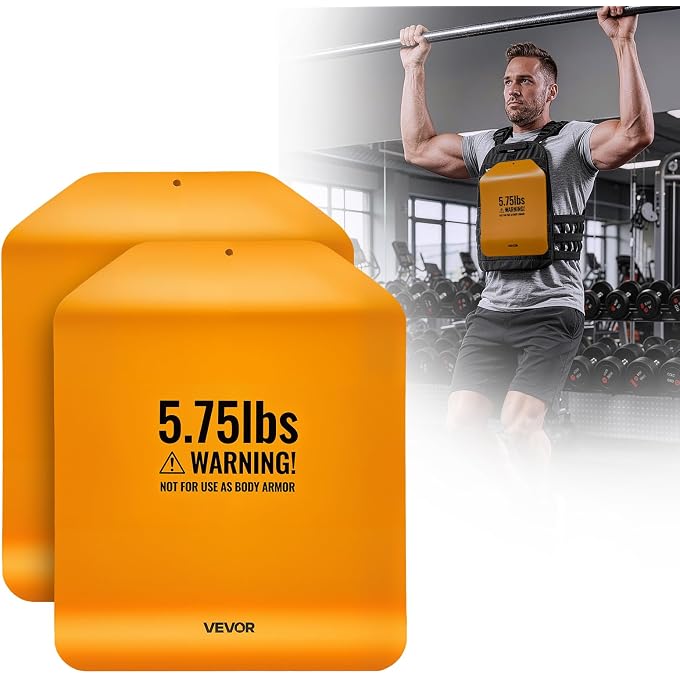 VEVOR WEIGHT VEST PLATES, 5.75/8.75/14.5/19.75 LB PAIRS, PREMIUM STEEL WEIGHTED PLATES, ADDITIONAL WEIGHT FOR WEIGHT VESTS, FOR STRENGTH TRAINING, RUNNING, FITNESS, HEAVY WORKOUTS - Image 3