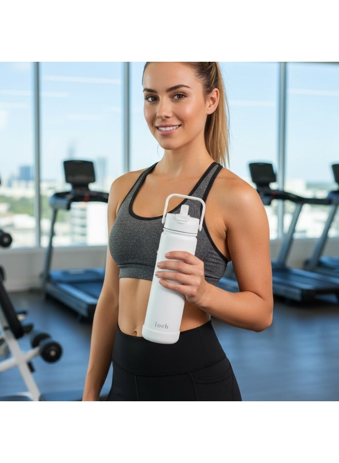 لوك زجاجة أحادية اللون بلون أبيض لؤلؤي بسعة 650 مل - Image 5