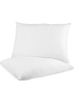 AL WADI FURNITURE AWF Al Wadi Furniture Compressed Set of 2 Microfiber Pillow for Home,Hotel,Office,Guest,Chair,Sofa,Camping, Standard, White, 48W x 70L cm  - Image 2