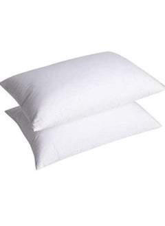 AL WADI FURNITURE AWF Al Wadi Furniture Compressed Set of 2 Microfiber Pillow for Home,Hotel,Office,Guest,Chair,Sofa,Camping, Standard, White, 48W x 70L cm  - Image 3
