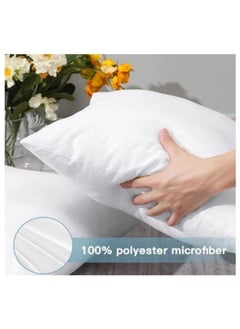 AL WADI FURNITURE AWF Al Wadi Furniture Compressed Set of 2 Microfiber Pillow for Home,Hotel,Office,Guest,Chair,Sofa,Camping, Standard, White, 48W x 70L cm  - Image 5