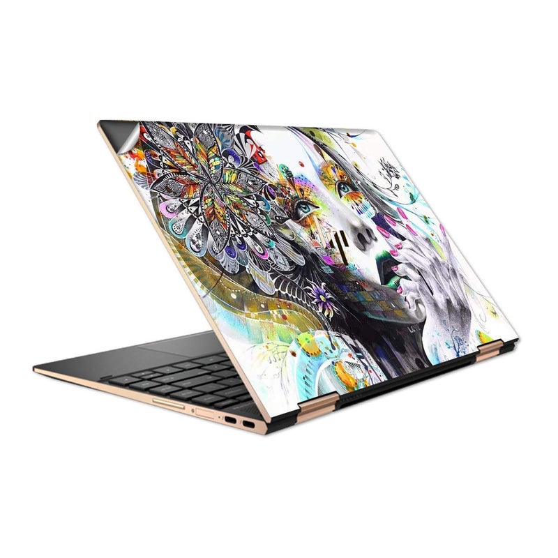 PIXELARTZ Laptop Skin Abstraction Painting Girl Thoughtful Rendering HD Quality 15.6 Inches Vinyl Laptop Skin (2023, Front) - Image 3