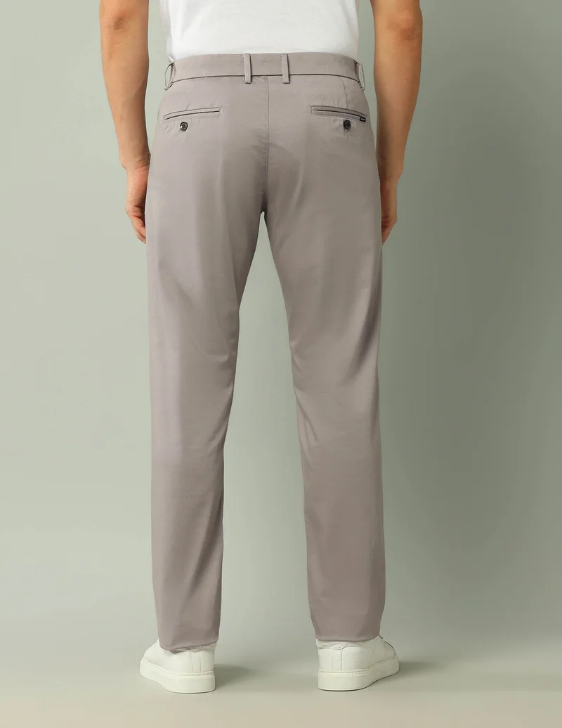 Arrow Medium Red Mid Rise Slim Fit Trousers for Men | Best Price UAE