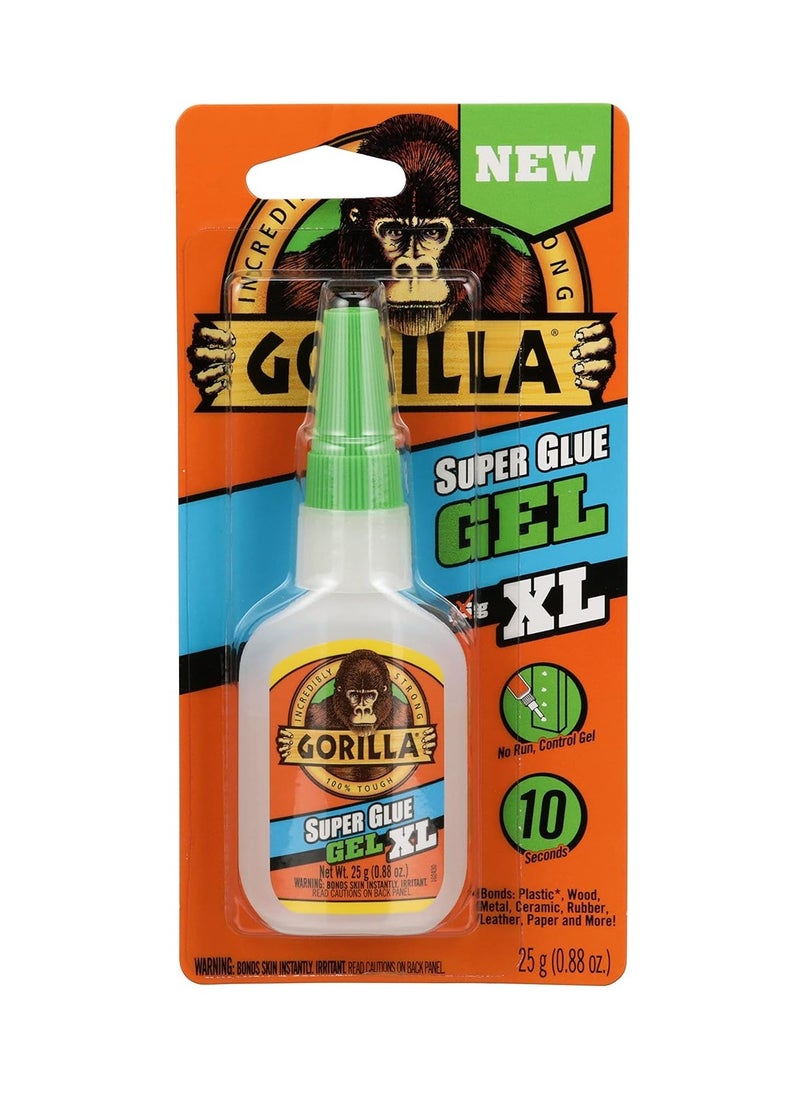 Gorilla Gorilla Super Glue Gel XL, 25 Gram, Clear, (Pack of 1)  - Image 1
