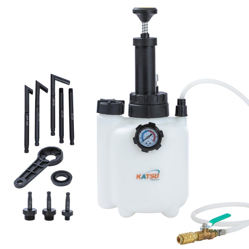 KATSU Tools KATSU Tools 3L Manual Transmission Fluid Transfer Pump Kit, ATF Oil Dispenser and Liquid Extractor with Filler Adapters Refill System Kit 450835  - Image 1