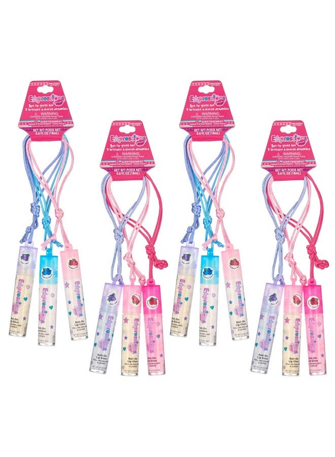 Expressions 12pc Lip Gloss Necklace, Fruit Flavored Lip Gloss Set, Lip Gloss Value Pack, Teen Girls Party Favors, Non Toxic Lip Gloss Necklaces For Girls - Image 5
