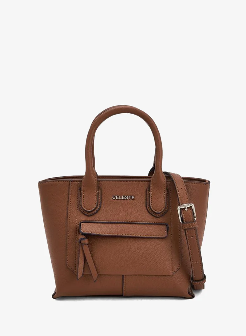 Textured Tote Bag With Double Handle
