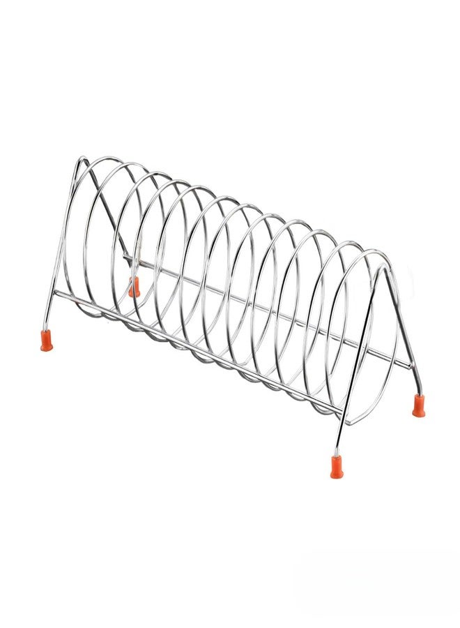 GRIDKITCHEN ™ Steel Big Plate Rack Stand | Thali Rack | Dish Rack | Lid Holder | Utensil Rack | Kitchen Storage | Space Saver | Organizer Stand for Dining Table -Pack of 1 - Image 1