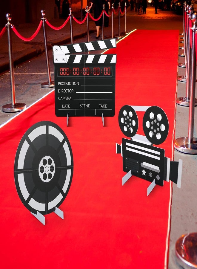 مجموعة كوبكيم المكونة من 3 قطع لتزيين حفلات ليلة السينما، تتضمن حامل عرض أفلام كبير مقاس 23.6 بوصة وجهاز عرض بكرات، مثالية لتزيين غرفة السينما المنزلية أو غرفة السينما أو الحفلات. - Image 4
