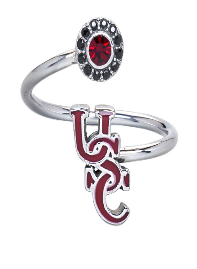 Stone Armory University of South Carolina Gamecocks Jewelry - USC Gamecock Ring with Crystals - Hypoallergenic and Adjustable Sizes 5-12 - USC Gamecocks Gifts for Women - Image 1