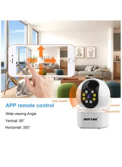 JORTAN Jortan 1080P Intelligent Wi-Fi Cradle Head Indoor Camera, Baby Monitoring, IR and Color Night Vision, Two- Way Talking, Motion Detection, Motion Tracking, 360°/90° PTZ control Indoor Security Camera  - Image 2